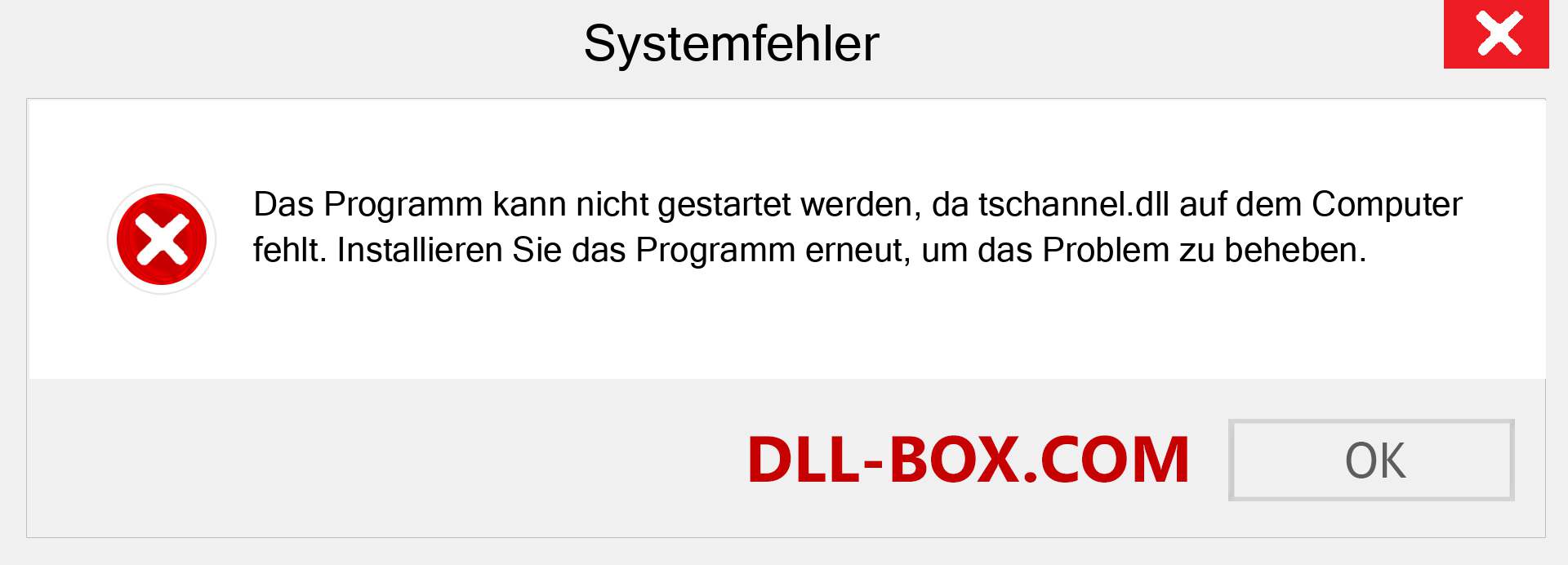 tschannel.dll-Datei fehlt?. Download für Windows 7, 8, 10 - Fix tschannel dll Missing Error unter Windows, Fotos, Bildern