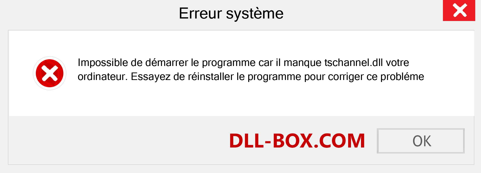 Le fichier tschannel.dll est manquant ?. Télécharger pour Windows 7, 8, 10 - Correction de l'erreur manquante tschannel dll sur Windows, photos, images